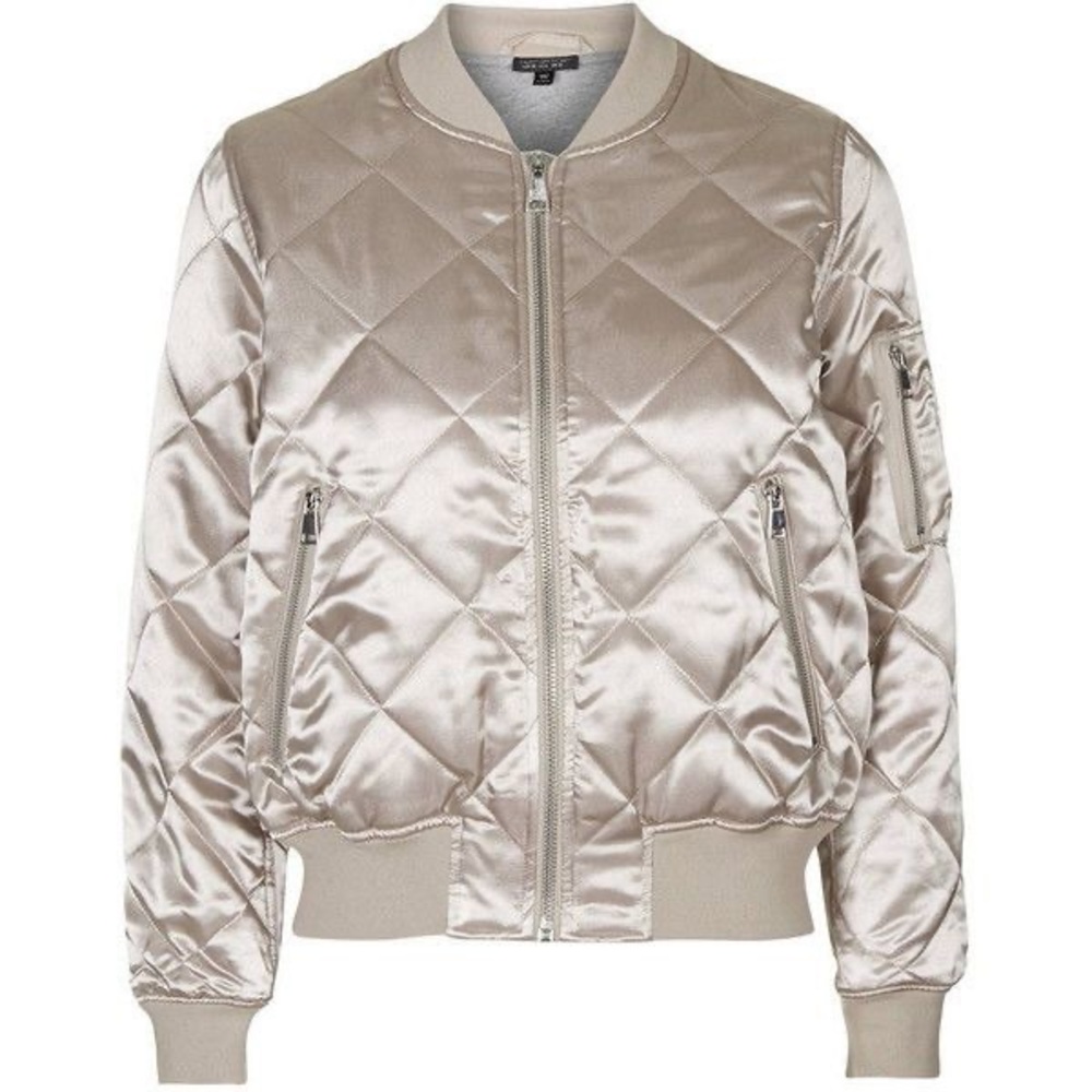 TopShop padded design silky bomber jacket.
